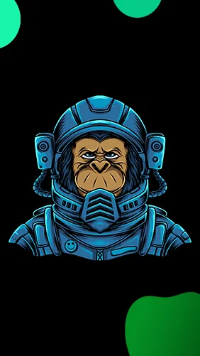 Vector of Astronauts monkey.